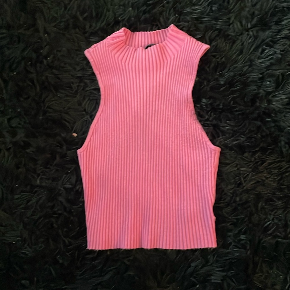 Pink sweater vest